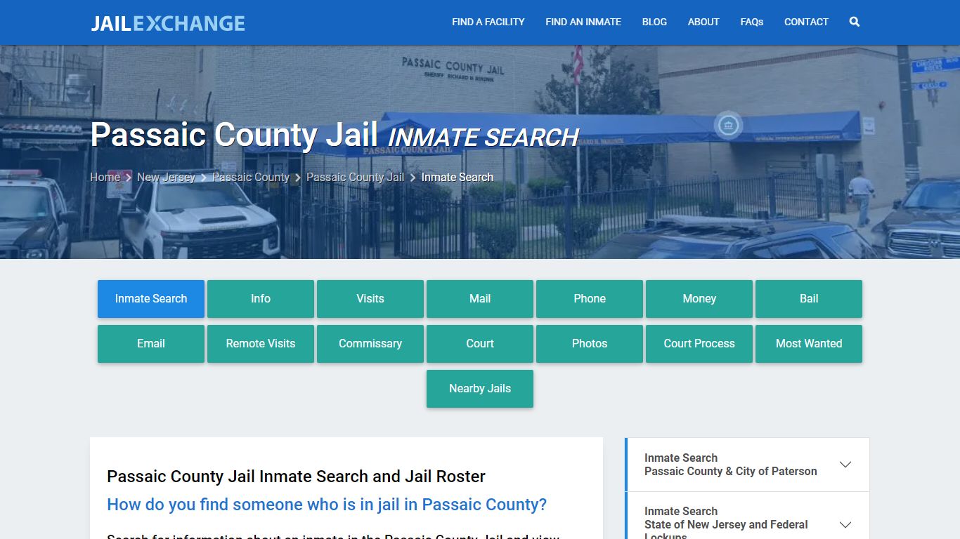 Inmate Search: Roster & Mugshots - Passaic County Jail, NJ